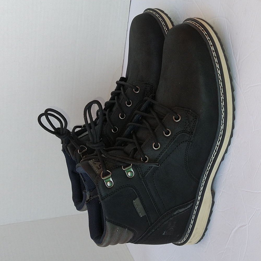 Black combat moto boots B-52 by bullboxer